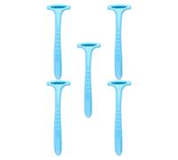 Mikikit Ensemble de 5 Grattoirs Bleus pour Pédicure Professionnelle, Outils Légers en Pp Lames pour Enlever Peau Morte et Callosités, Usage Extérieur et Domestique