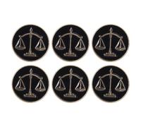 Mikikit Ensemble de 6 Épinglettes en Métal Balance Justice, Broches Élégantes et Sécurisées pour Col et Chemise, Présent pour Étudiants en Droit et Avocats