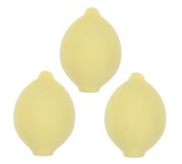 Mikikit Éponge De Maquillage Fruitée Lot De 3 Pièces Taille Moyenne En Mousse Ultra Douce Jaune Citron Pour Fond De Teint Réutilisable Filles Usage Quotidien Cosmétique