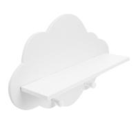 Mikikit Étagère Flottante Simple et Facile à Installer en Bois Blanc sans Percer Forme Nuage pour Rangement Pratique Chambre Cuisine
