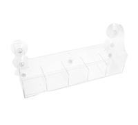 Mikikit Étagère Transparente à Ventouse pour Réfrigérateur Support Acrylique Clair avec Séparateurs Amovibles Organiseur Stable pour Épices Condiments et Bouteilles