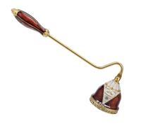 Mikikit Éteignoir à Bougie Vintage en Métal Robuste Émaux Décoratifs Outil pour Tremper la Mèche Accessoire pour Bougies Chauffe-Plat et Cérémonie Extincteur Sûr et Solide