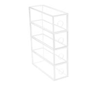 Mikikit Étui à Lunettes de Soleil Transparent 4 Compartiments en Acrylique 17,5x6,4x24,6 Cm, Boîte de Rangement Anti-poussière pour Bureau, Présentoir Pratique et Organisé