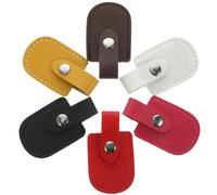 Mikikit Étuis Protecteurs pour Salon de Manucure Couleur Aléatoire en Pu Lot de 6 Pièces, Solide et Élégants pour Coupe-ongles et Pince à Cuticules