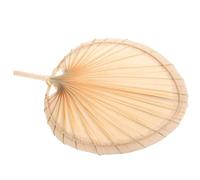 Mikikit Éventail Fait Main Style Chinois Vintage en Feuille de Palmier Naturel Ventilateur Portable Décoratif Pratique pour Barbecue et Usage Domestique