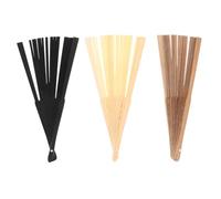 Mikikit Éventail Pliant en Bambou Portable 3pcs Cadre D'éventails Pliants pour Décoration Intérieure et Matériel de Ventilateur Soi-même Pliage Lisse