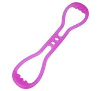 Mikikit Extenseur de Poitrine Multifonction Violet à Double Trou Sangle de Fitness Élastique pour Musculation Bras Dos et Épaules Accessoire Léger Antidérapant pour Yoga Pilates et