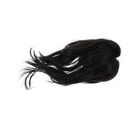 Mikikit Extension Queue De Cheval : Extension Queue De Cheval Courte De 28 cm Avec Pince À Mâchoires - Postiche Synthétique À L'aspect Naturel Avec Tresse Et Filles, Noir