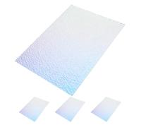 Mikikit Feuilles Acryliques Holographiques pour Manucure 4 Pcs, Panneaux D'affichage Arc-en-ciel de Goutte D'eau, Fond pour Photos D'ongles et Accessoires de Salon de Beauté