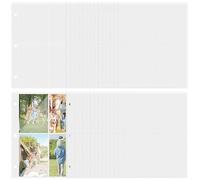 Mikikit Feuilles de Classeur A5 à 4 Compartiments, 40 Pochettes Transparentes pour Cartes à Collectionner, Étuis de Protection Solide pour Classeur Photos Kpop, Pochette Carte Pratique