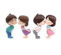 Mikikit Figurines de Couple Adorables et Table de Fête Saint Valentin en PVC 2 Sets pour Décoration Maison et Voiture pour -Paysage