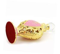 Mikikit Flacon Verre Rose Forme de Cœur pour Huile Essentielle Flacon de Parfum Rechargeable Durable pour Cosmétiques et Voyages