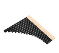 Mikikit Flûte de Pan 16 Tubes en Bois Brun Clair, Instrument Traditionnel Chinois pour Débutants et École, Ensemble D’apprentissage Musical pour Enseignement et Performance