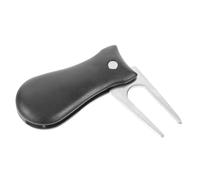 Mikikit Fourche Pliable pour Golf avec Marqueur de Balle Compact Outil Portable de Réparation de Gazon Manche Plastique et Lame Acier Inoxydable pour Terrain Accessoire Pratique pour