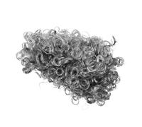 Mikikit Grandma Costume Wig Short Light Grey Curly Hairpiece For Halloween Carnival Party And Stage Performances Realistic Old Lady Cosplay Accessory