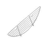 Mikikit Grille de Vidange d'Huile Semi-Circulaire en Acier Inoxydable 304 Support Barbecue 37X11 CM Accessoire de Cuisson en Plein Air pour Barbecue Outil de Filtration de Graisse