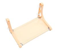 Mikikit Hamac pour Chat Domestique Suspendu Support De Repos en Tissu Sûr Beige Perchoir Monté sur Fenêtre Intérieur pour Chat D’Appartement