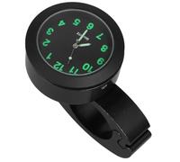 Mikikit Horloge de Guidon Étanche en Alliage d'Aluminium Noire pour Moto Vélo et Véhicule Électrique Montre de Table Éclairage Nocturne Adaptée pour Installation sur -Cylindre Frein