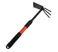 Mikikit Houe de Jardin à Double Tête avec Manche Acier Outil Polyvalent et Durable pour Potager et Enlever Herbe Pratique pour Jardinage Espace Restreint