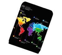 Mikikit Housse de Valise Protège-Bagages Élastique en Polyester et Spandex Motif Carte du Monde XXL 29-32 Pouces pour Voyageur Accès Facile et Protection Anti-poussière