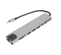 Mikikit Hub USB Multifonction Adaptateur pour Pc Et Ordinateur Portable Accessoires avec Ports De De Données pour Bureau Et Maison