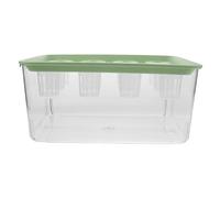 Mikikit Hydroponic Planter Box with Lid Compact Desktop Aquatic System for Betta Fish Indoor Mini Aquarium for Home and Office Stackable Micro Vegetable Garden