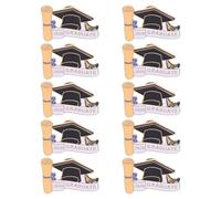 Mikikit Insignes en Métal Émaillé pour Remise de Diplômes 10 Pcs - Épingles de Graduation pour Vestes et Toques, Badges Décoratifs pour Cérémonie, Présent Souvenir de Fin