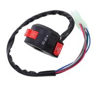 Mikikit Interrupteur Allumage Moto Hors-piste Fonctions pour Atv Bouton Marche Arrêt Moteur et Contrôle Feux Démarreur Clé Électrique Résistant Aux Intempéries pour Scooters Électriques