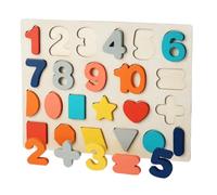 Mikikit Jouet Apprentissage pour Garçon Fille Jouet Éducatif Précoce Bloc Identification des Formes Jeux De Mots Fréquents Bloc De Perles De Formes
