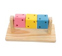 Mikikit Jouet Bois Multifonction pour Rongeurs Cube à Mâcher Naturel pour Hamsters Cochons Lapins Et Chinchillas Soin Dentaire Et Amusement Sécurisés pour Petits Animaux Intérieur