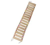 Mikikit Jouet Perroquet Échelle Balançoire Support Bois Oiseaux Perchoir Cage Poulailler Jouet sans Pollution