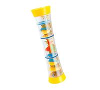 Mikikit Kaléidoscope Éducatif en Plastique Rotatif pour Bébé, Jouet D'entraînement la Préhension Clochette Sonore, Jouet Cognitif Sensoriel pour Tout-petits, Jaune