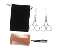 Mikikit Kit Coiffure Homme avec Tondeuse Precision Peigne Barbe Bois et Ciseaux Moustache Coffret Barbier pour Soin Barbe et Moustache