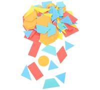 Mikikit Kit D’Apprentissage Formes Géométriques en Plastique 100 Pièces pour Garçon et Filles - Jeu Éducatif Reconnaissance Formes Carrés Rectangles - Éveil Mathématique pour Bébé