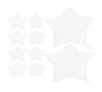 Mikikit Kit de 10 Feuilles de Maille Plastique pour Canevas, Toile en Filet Plastique Créative, Design Débutant, Trous Nets, pour Projets de Crochet et Tricot