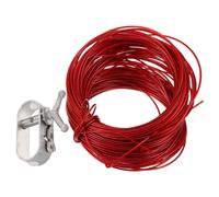 Mikikit Kit de Câble de 40 M pour Couverture de Piscine Hiver Treuil à Cliquet en Aluminium et Câble en Acier Kit de Fixation Robuste pour Piscine Hors Sol Protection Vents et Débris