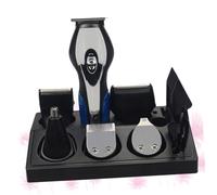 Mikikit Kit de Coupe de Cheveux Multifonction USB Rechargeable avec Rasoir Électrique Inox et Tondeuse Nez pour Hommes Nomades Accessoires Toilettage Visage