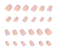 Mikikit Kit de Faux Ongles à Coller en Plastique Abs Paillettes, Application Rapide et Design Stylé pour Femmes et Adolescentes