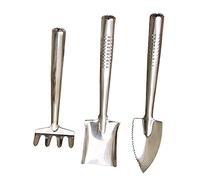 Mikikit Kit de Jardinage Pelle à Embout Acier Inoxydable Antirouille Bêche de Jardinage et Portative