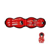 Mikikit Kit de Manucure Acier Inoxydable Coupe-ongles de Voyage pour Hommes Soins Mains et Design Cartoon Japonais Rouge Outil de Soin des Ongles Pratique