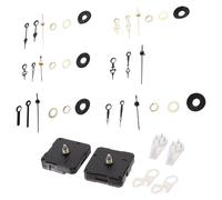 Mikikit Kit de Mécanisme D'horloge DIY Petit Format 2 Mouvements à Balayage Silencieux, 6 Paires D'aiguilles en Métal, 4 Crochets de Fixation - Pièces de Rechange pour Réparation