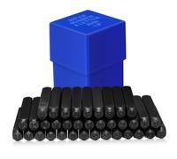 Mikikit Kit de Poinçons Métalliques pour Marquage Chiffres et Lettres Acier Durable pour Gravure de Noms Numéros et Dates sur