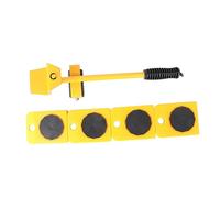 Mikikit Kit De roulettes pour Meubles Lourds Jaunes avec Embout De Protection Et Rotation pour Déplacer Bureaux Lits Et Canapés