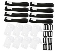 Mikikit Kit De Sangles pour Couverture Solaire Enrouleur avec Boucles Et Plaques De Fixation Sangles Et Languettes Nylon pour Piscines Creusées