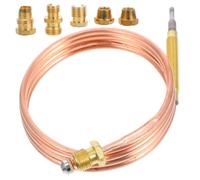 Mikikit Kit de Thermocouple Gaz avec Écrous Adaptateurs Remplacement Fiable pour Chaudières Poêles et Cheminées Capteur de Température Multifonction pour Contrôle Sécurisé