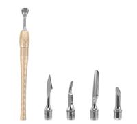 Mikikit Kit Outil Repousse Cuticule Ongle Coupe Cuticules Dissolvant Bâtonnets Soins Ongles Manucure Pédicure Inoxidable Voyage