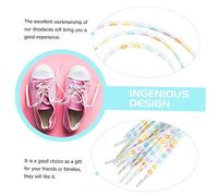 Mikikit Lacets de Chaussures Décontractées Multicolores à Motif Floral 4 Paires en Tissu pour Sneakers Accessoires de Mode Confortables et Solide