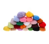 Mikikit Laine à Feutrer à L'Aiguille Colorée 24 Pcs 5 G par Couleur Laine Douce Naturelle pour Feutrage DIY Kit Complet pour Projets Créatifs et Tissage Matériel Loisirs Artistiques