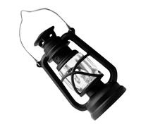 Mikikit Lampe à Pétrole Rétro Mini-Lanterne Décorative Noire Poignée, Décoration Lumineuse pour Sapin de Noël, Modèle Miniature de Lampe à Kérosène, Nécessite 2 Piles Ag3