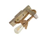 Mikikit Lampe Murale Corde de Boisée Lampe Rétro pour Chambre Applique Décorative pour Escalier et Chevet sans Ampoule Style C